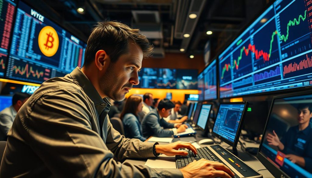 bitcoin trader, btc short position, market downturn, crypto trade