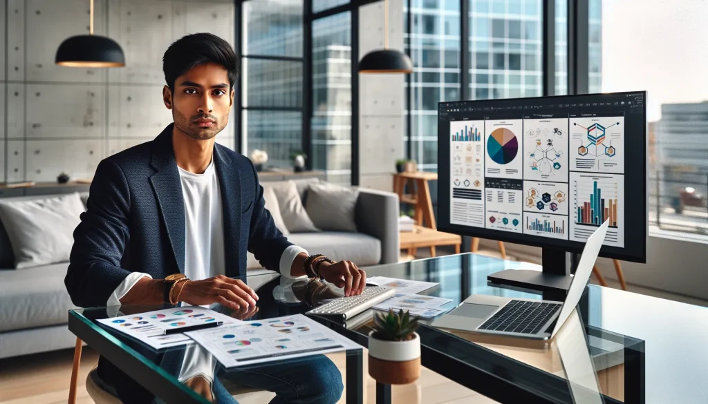 professional-working-on-cryptocurrency-whitepaper-template-on-computer-in-modern-office