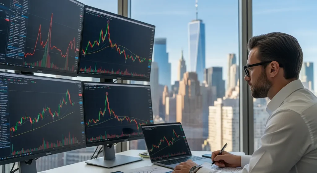 financial-analyst-studying-bitcoin-price-charts-in-a-modern-office