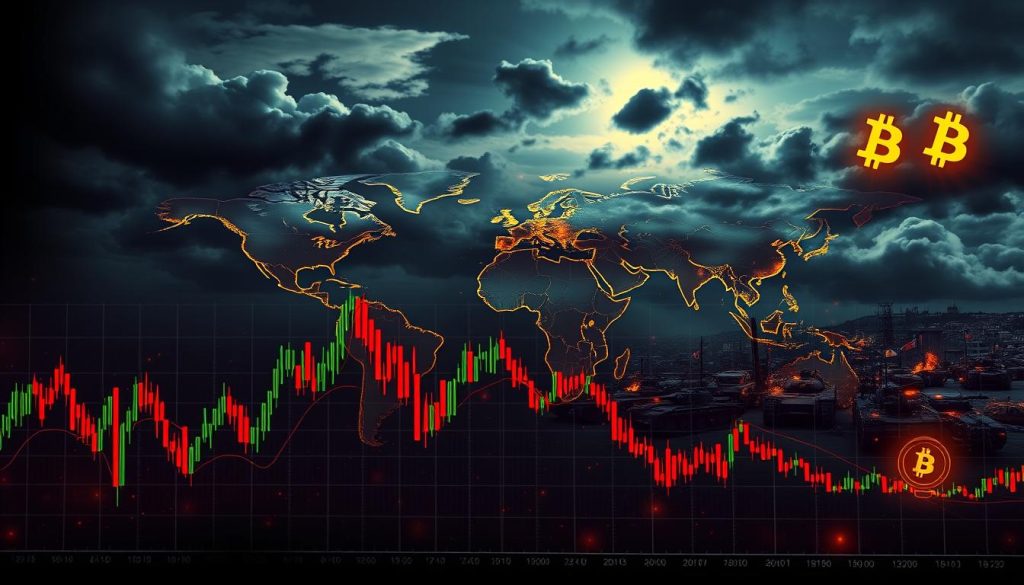 does bitcoin go up during war